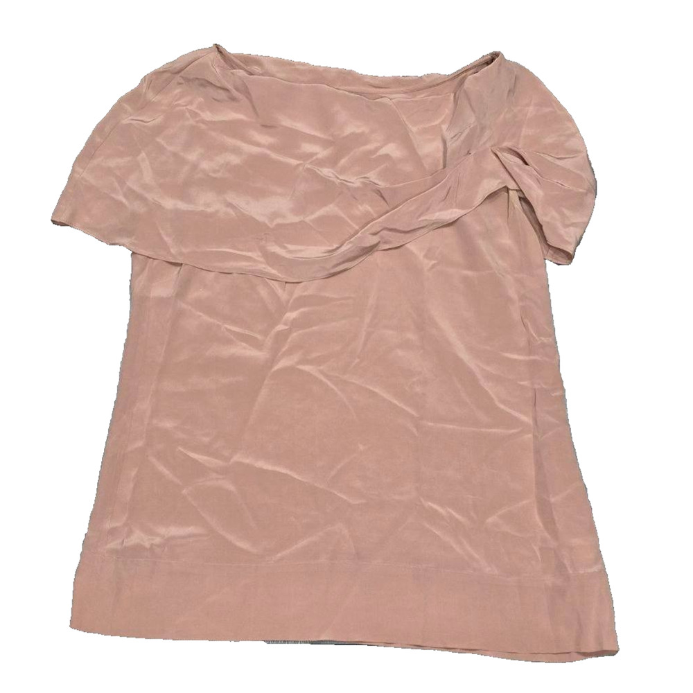 FREY Mulberry Silk strapless blouse coastal A line pink Sz 12 A003821